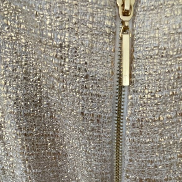 Gold Tweed Badgley Mischka Midi Cocktail Dress - Picture 5 of 5